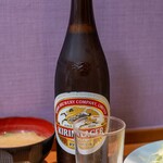 とん八亭 - 2025.3 ビール中瓶（700円）キリンラガー