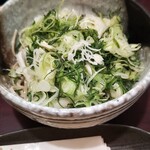 手打ちそばふじ - 九条ネギぶっかけそば