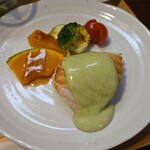 キッチン ブルー グローブ - 鮪ハラモ炙りのアップ