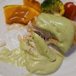 キッチン ブルー グローブ - 皮の部分が炙り