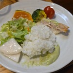 キッチン ブルー グローブ - 再びワンプレート