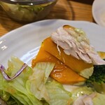 キッチン ブルー グローブ - 南瓜を添えて