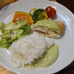 キッチン ブルー グローブ - 再びワンプレート