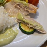 キッチン ブルー グローブ - ズッキーニを添えて