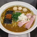 丿貫 - 辛辛鮑 1300円＋ウズラ味玉100円