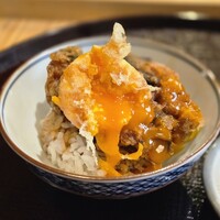 天ぷら浅沼 - 〆のかき揚げ玉子丼