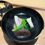 日本料理FUJI - イトヨリダイとジャガイモ饅頭のお椀