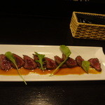 BUGreen - ④えぞ鹿のタタキ　黄味のソース