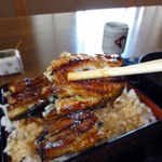 うなぎ かわかみ - 身が厚い　で，脂が乗ってる