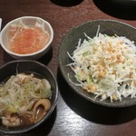 くんぺい - ・満足コース 前菜 国産生ハム 本日のサラダ