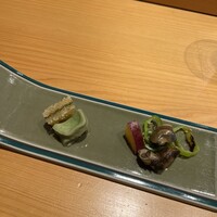 ながり鮨 錬 - 子持ち昆布/ばい貝