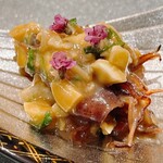 鮨 極 - ホタルイカのからし酢味噌和え②