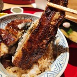 炭焼 うな富士 - こちらはうな重の青うなぎ