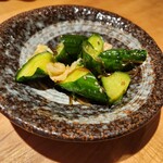 炭焼 うな富士 - 最初のおつけもの