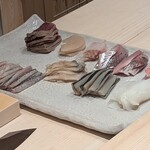 神田錦町 鮨たか晴 - 当日のネタ