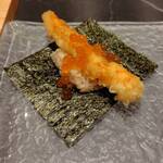 銀座 鮨 天ぷら いわい - 天使海老天ドッグ