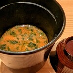 銀座 鮨 天ぷら いわい - あおさ椀