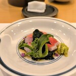鮨 輝泉 - 金目鯛と新海苔のお造り