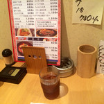 あお野 - 卓上の様子。