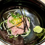 鮨 八えん - お通しのネギトロ