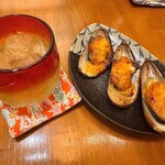亀戸 沖縄ダイニング居酒屋いさたこ - ムール貝のウニソース焼き