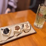 亀戸 沖縄ダイニング居酒屋いさたこ - 沖縄珍味三点盛り