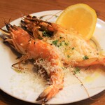 天使の海老のガーリックグリル