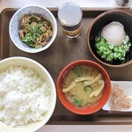 すき家 - 料理写真:牛まぜのっけ朝食（ごはん大盛）