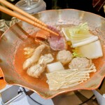 京野菜 桜肉 鴨肉 子鴨 - 鴨鍋の鴨肉しゃぶしゃぶ具合を指南