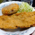 餃子のつるや - 椎茸   茄子フライ