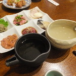 なべ駒 - 上新香とお酒