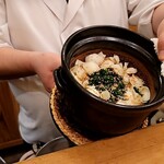 馬車道 大かわ - 焼ゆり根と春菊