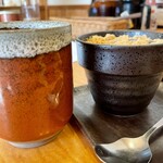 しゃぶしゃぶすき焼どん亭 - きな粉わらび餅　サイズ感