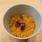 松寿司 たにがわ - 白子の蒸し鮨（近くで）