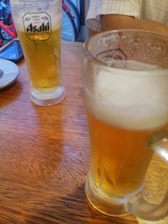 Ebisudempachi - 生ビール（420円）で乾杯♪