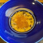 徳山鮓 - 茶碗蒸し：トロォ～リプルンとした余呉のスッポンが使われ、ビワマスの卵が飾られた茶碗蒸し。身体が芯から温まります。