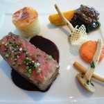 オテル・ド・ヨシノ - 熊野牛のステーキ　モリーユ茸