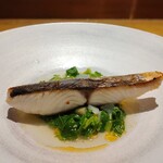 シャテーニュ - 鰆のポワレ　あさりの出汁　ウド　菜の花