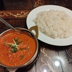 アナム本格インド料理 - チキンティカマサラ1760円、ライス550円