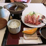 ニッカ会館レストラン 樽 - ウイスキー・ワイン　ラムしゃぶ定食 １，340円