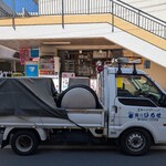 酒のひろせ - 店舗前には、店の軽トラが停まっていた