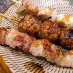 Shingen - 信玄(豚バラ)、空海(肉だんご)、かしわ(信長)