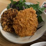 居酒屋 岡山農業高校レストラン - ミンチカツのアップ