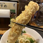 うどん居酒屋 江戸堀 - カリカリの部分をまずは堪能