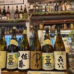 うどん居酒屋 江戸堀 - 魅惑のボトルが沢山あるよ