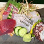 288983792 - 刺身5点盛り合わせ,3カン×5点,きんぱぎんぱ(沖縄県北谷町)TMGP撮影