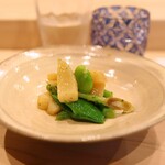 松寿司 - 春野菜とタイラギ貝