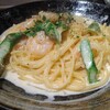 Villaggio - 海老とアスパラガスのクリームパスタ 1050円、大盛150円(税込)