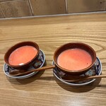 月泉 - ベリーソースの杏仁豆腐