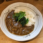 むこのっそん - カレーライス牛すじスペシャル＋ほうれん草